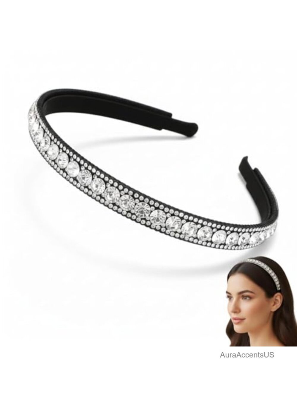 Rhinestone Headband Elegant Hair Accessory Party Wedding Birthday